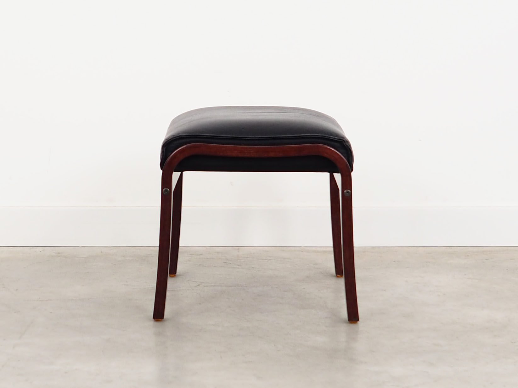 Leather footrest, Danish design, 1960s, production: Denmark