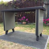 Modernist industrial and vintage console table in Stafor brand metal