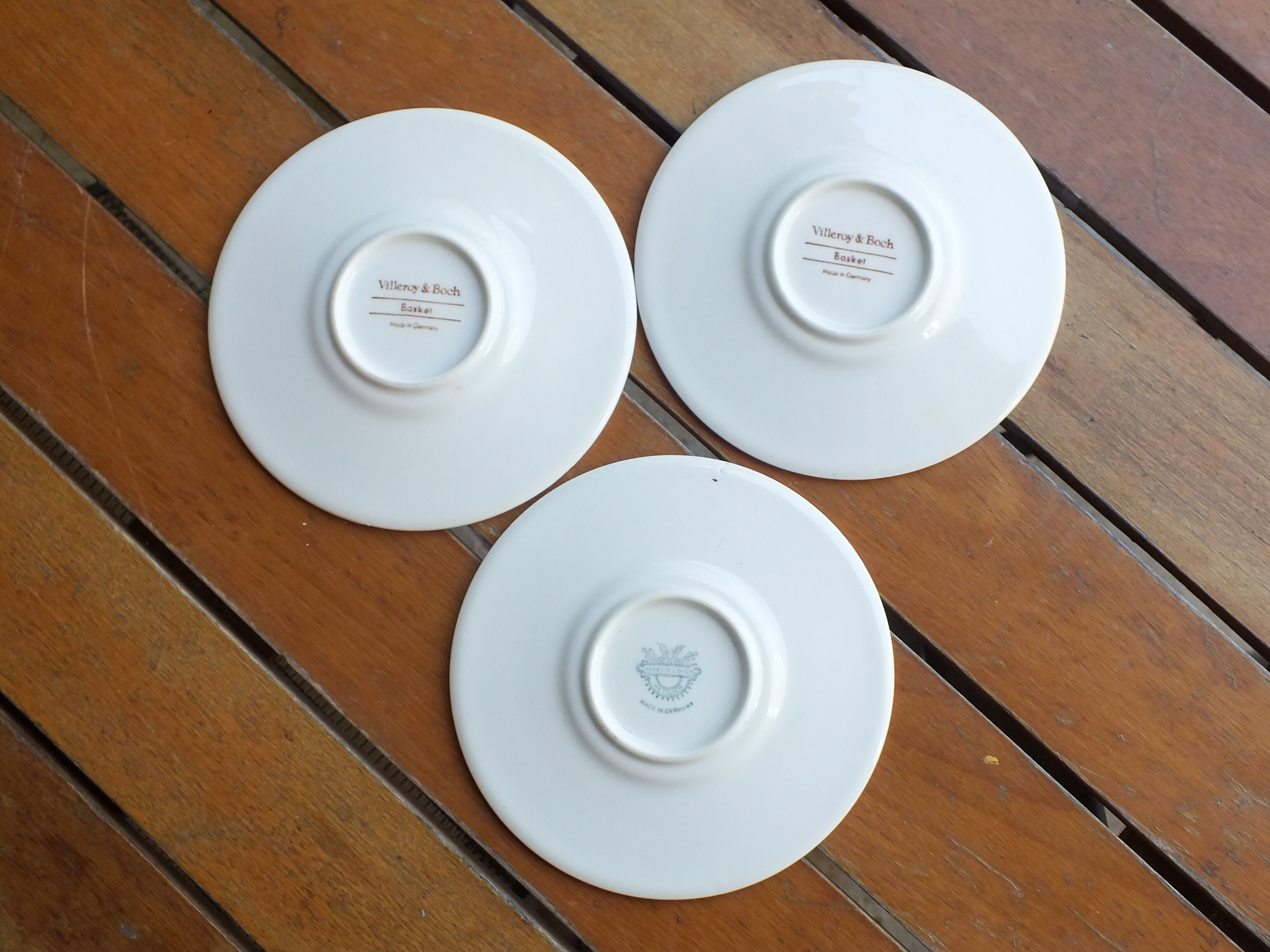 3 Saucers for Villeroy Basket Coffee Cup