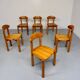 Lot de 6 chaises en pin massif design scandinave Reiner Daumiller