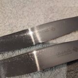 12 silver-plated table knives by Christofle Vendôme, 24.5cm