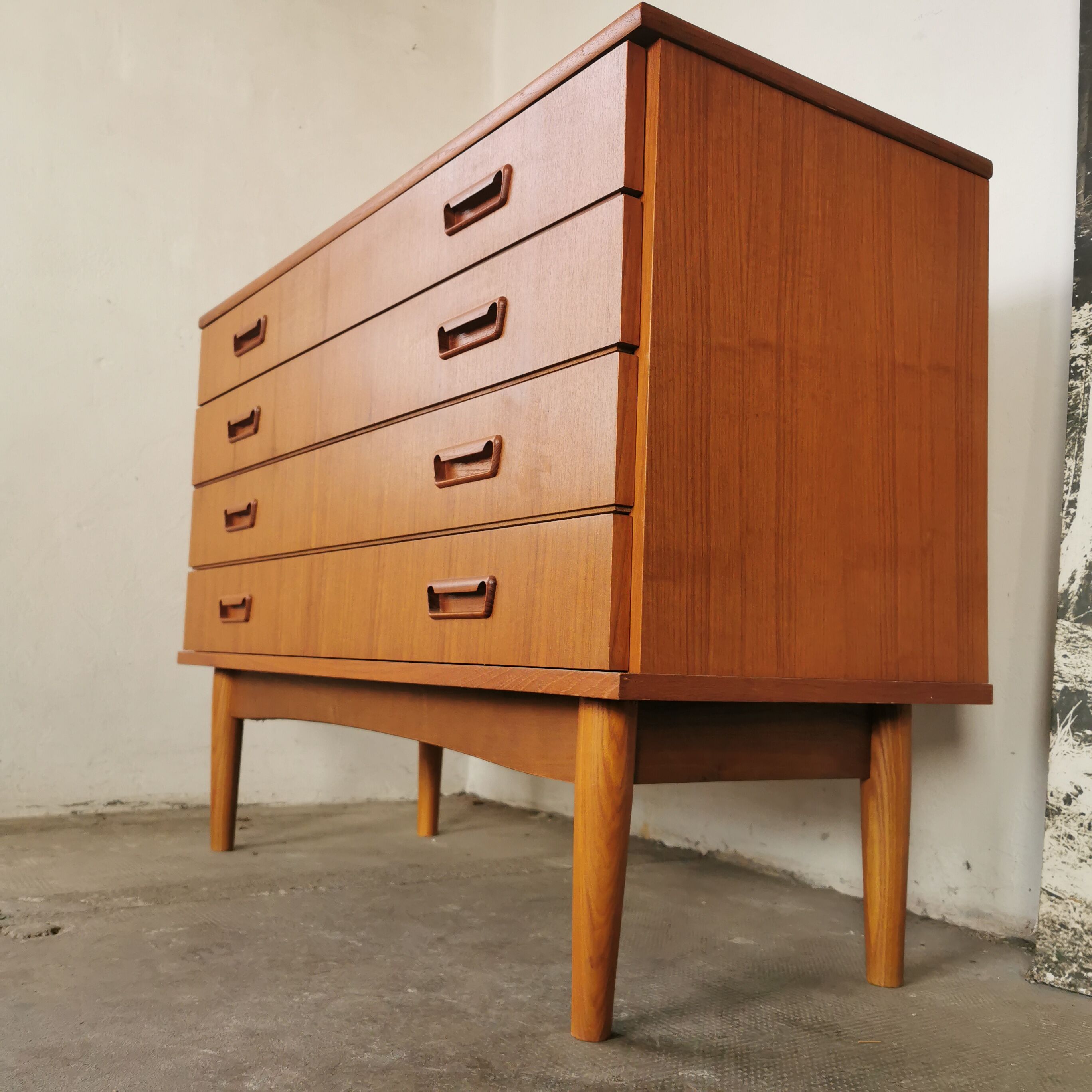 Scandinavian teak chest of drawers 1970