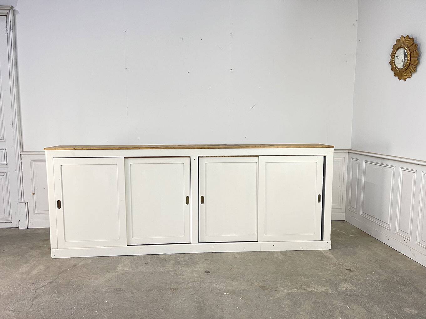 1950s oak countertop sideboard