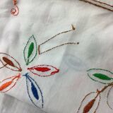 Tablecloth & 9 old monogram linen napkins