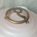 Pink opaque glass globe art nouveau luminaire