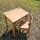 Bureau pupitre + chaise baumann enfant vintage