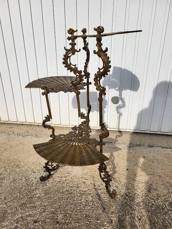 3-tier bronze napoleon iii pedestal table plant holder from the 19th century