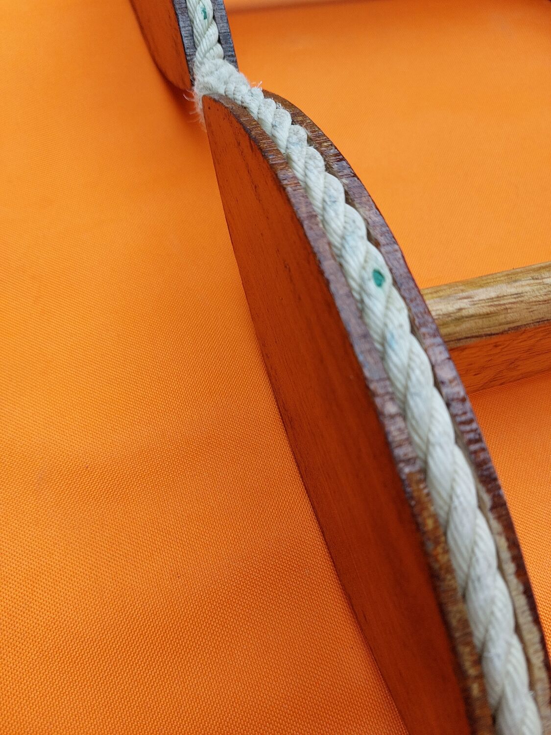 Echelle de bateau vintage bois et cordage