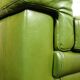 Fauteuil lounge en cuir vert