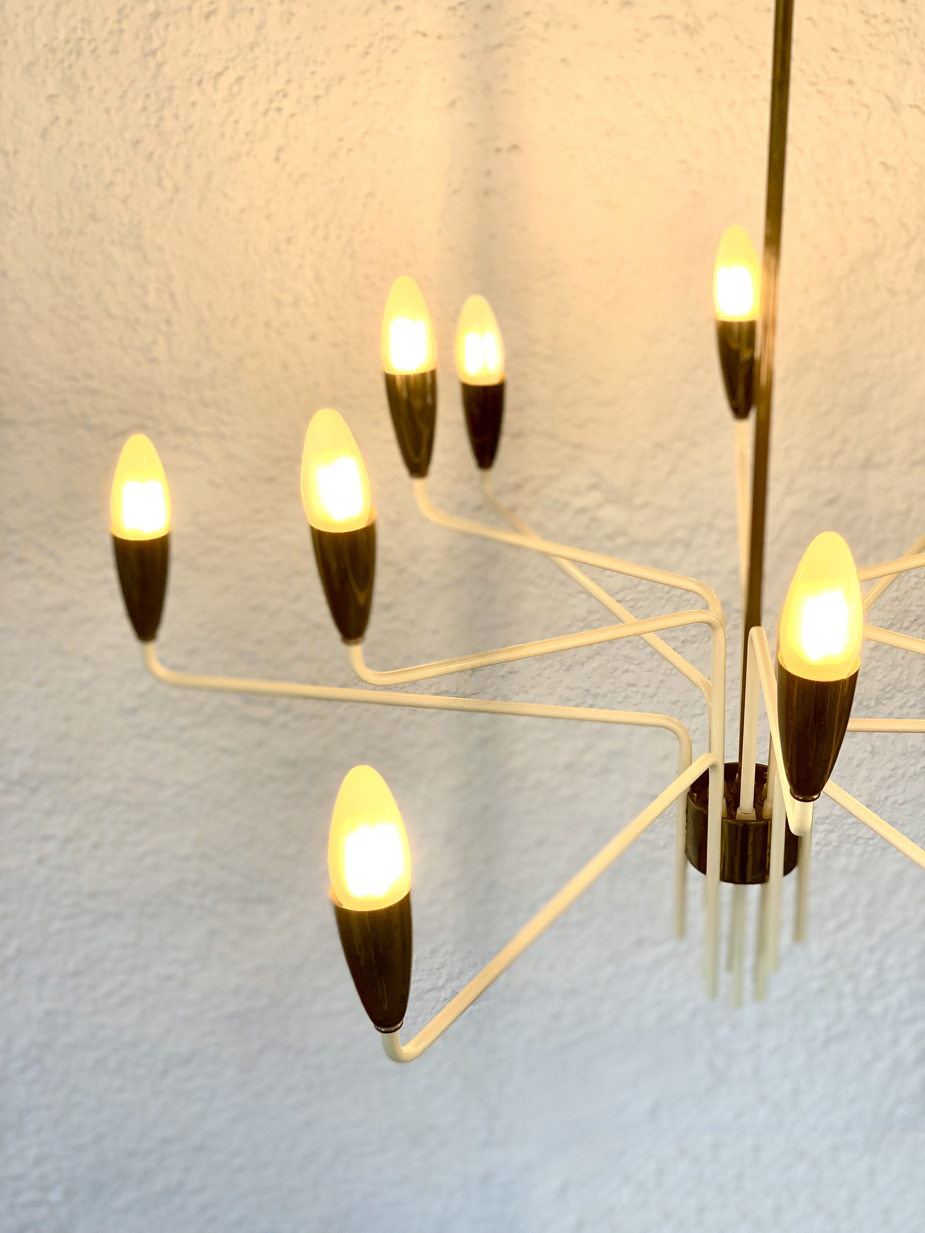 Chandelier 12 arms attributed to Stilnovo,1950
