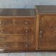 Art Deco buffet bar in walnut burl.