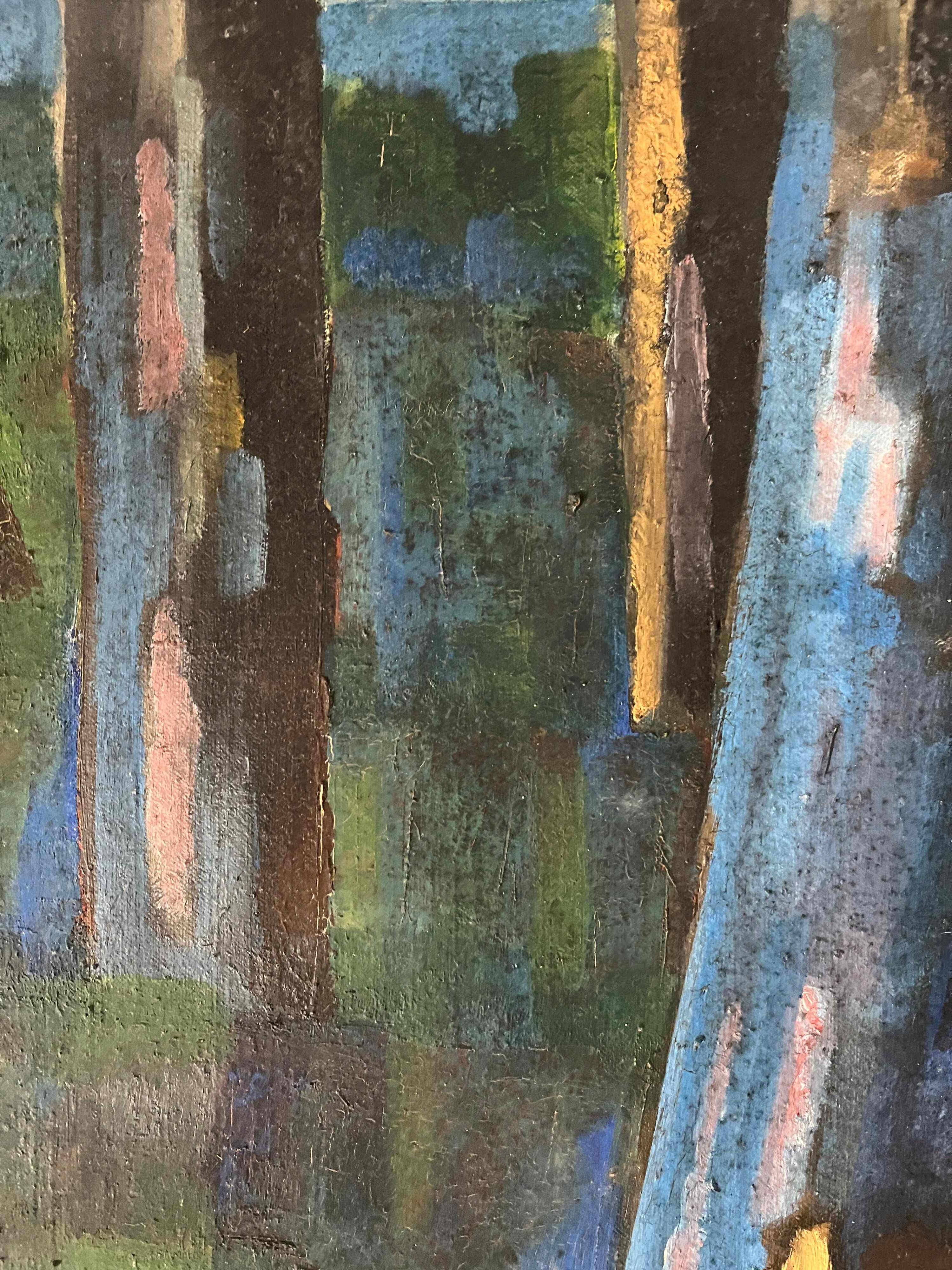 HST 1956 painting "The Forest" Guy Feinstein (1929-2008) Narrative figuration