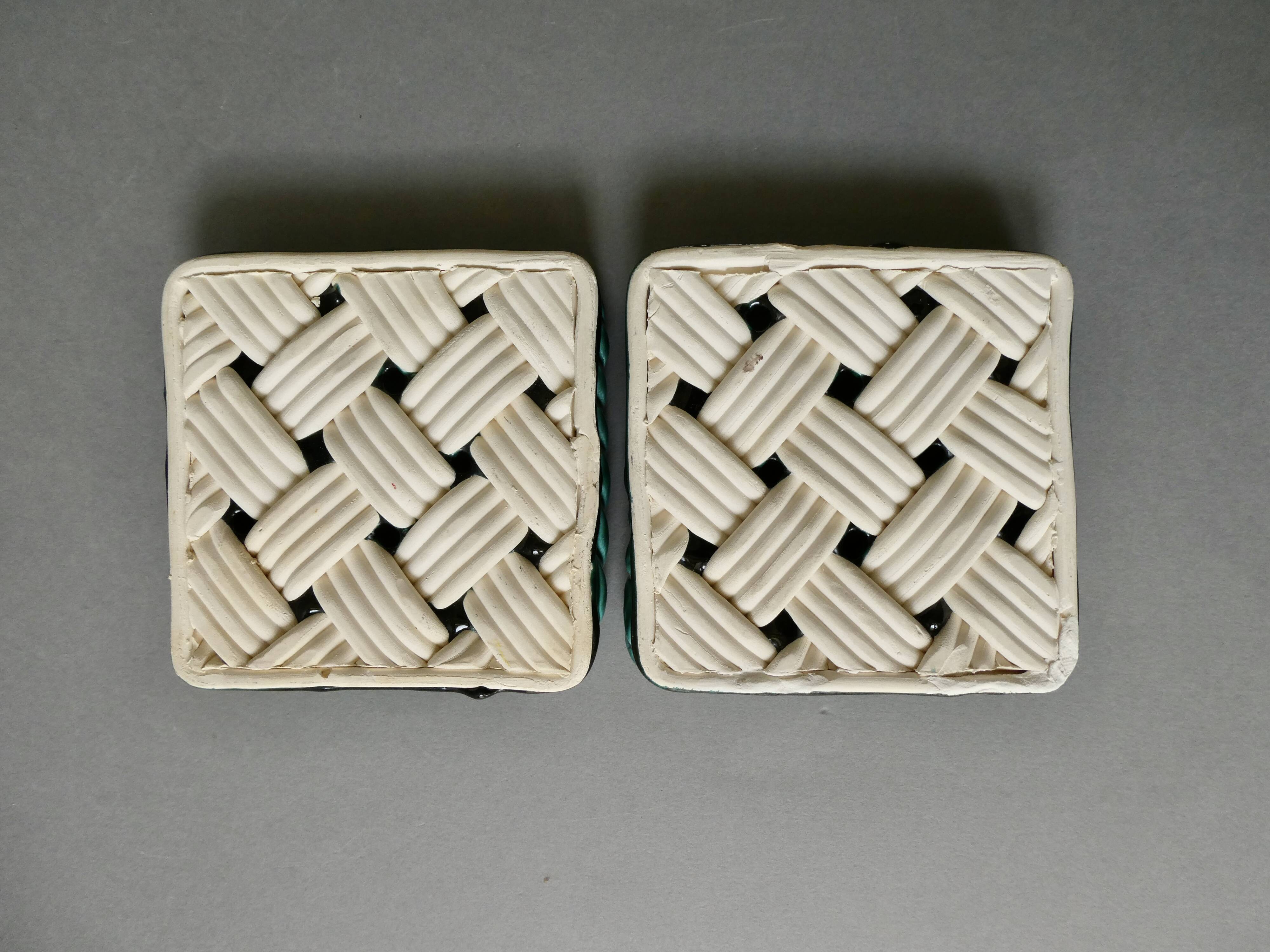 2 slip coasters, 1960s