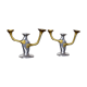 Pair of brutalist candle holders by David Marshall, 1980, Spain