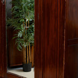 Wardrobe mahogany carved mirror new art