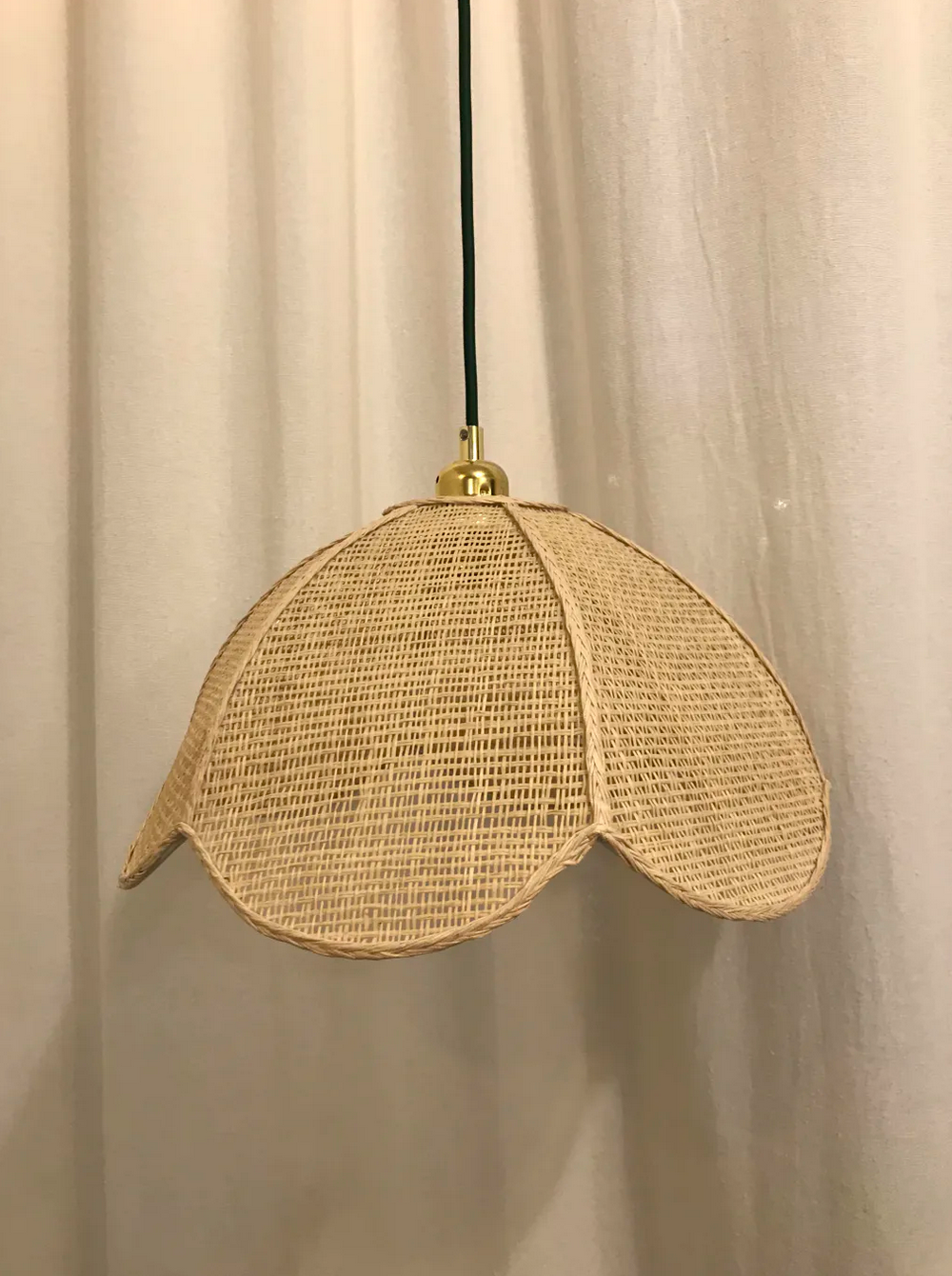 Hanging flower in caning