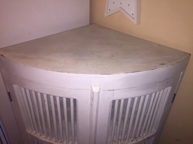 Ceruse white corner furniture