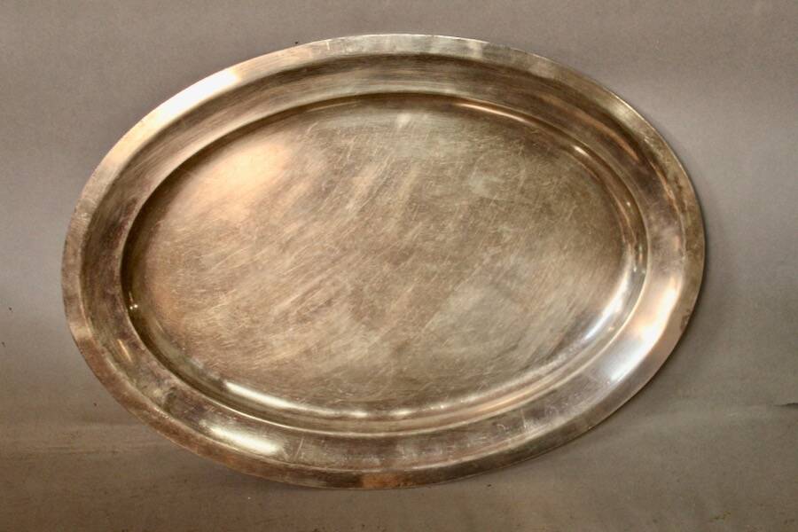 Large silver plated dish