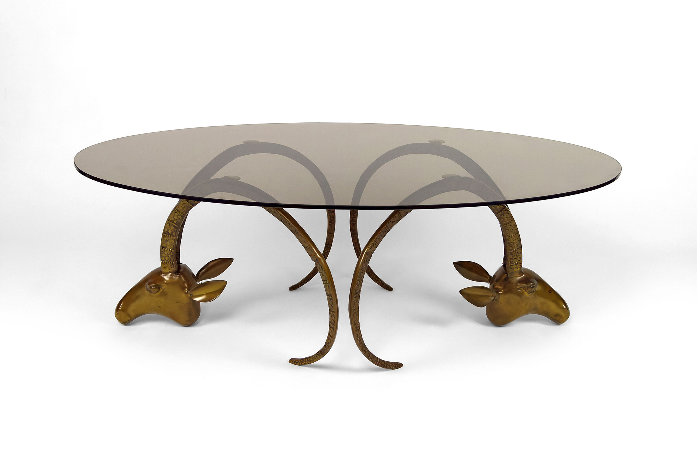 Coffee table with mouflons by Alain Chervet, circa 1970