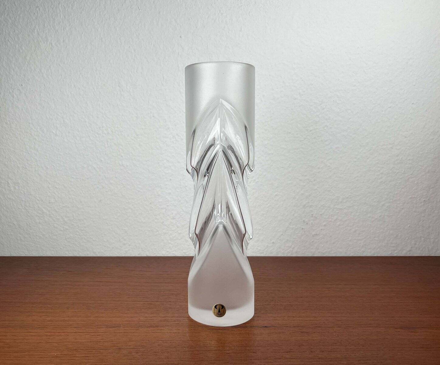Vintage glass vase from the German Malachit series by Peill & Putzler, 1970s.