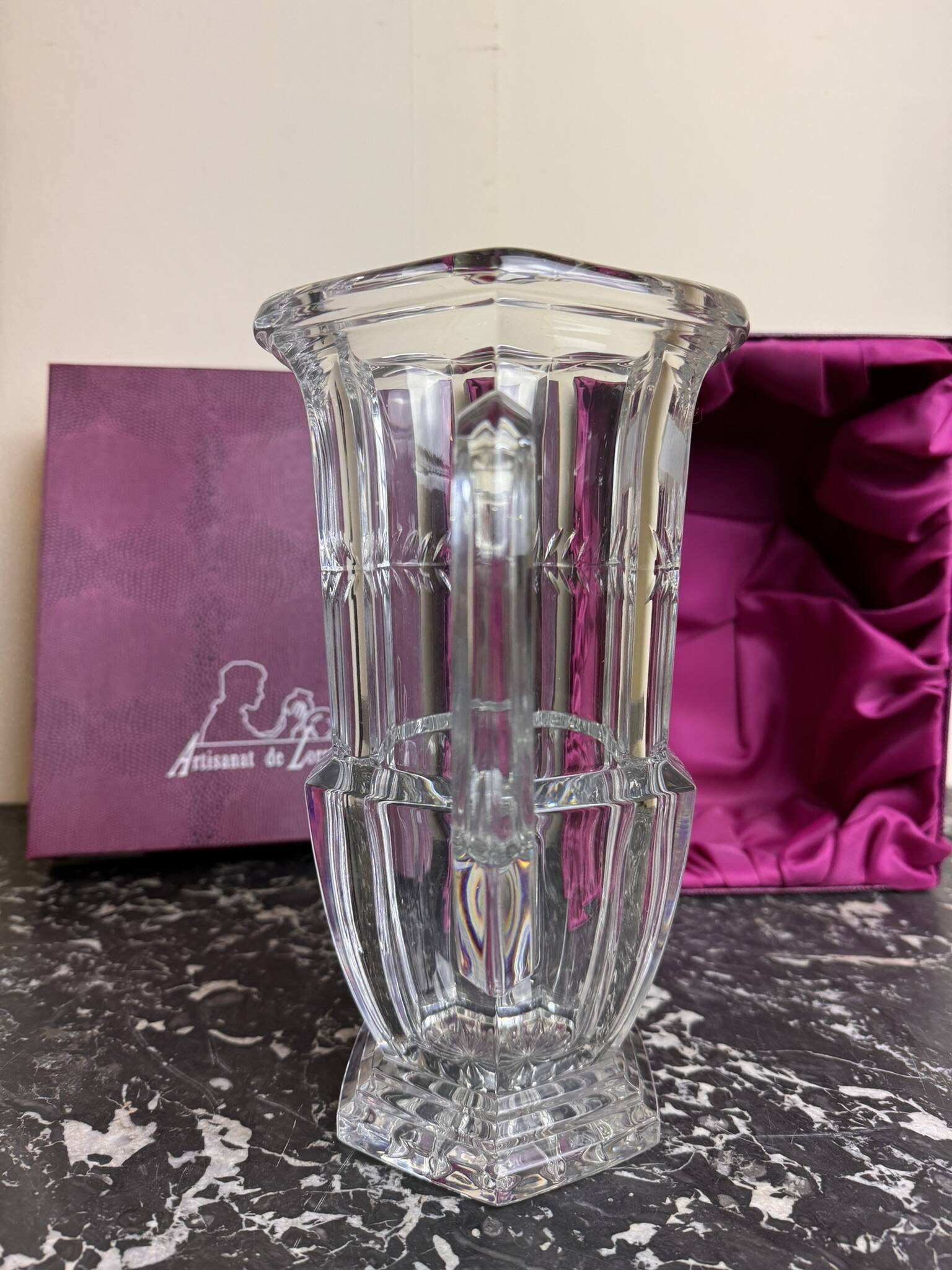 Cristal de Lorraine : carafe a eau avec coffret d'origine