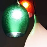 Flavio Poli for Seguso Vetri d’Arte, three-light glass chandelier, 1950s