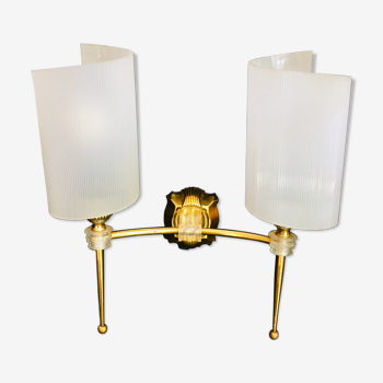 Double gold wall light