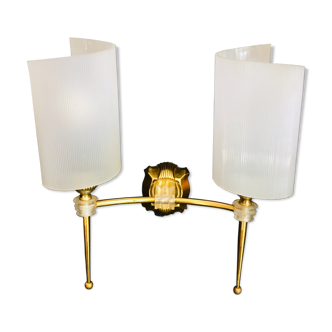 Double gold wall light