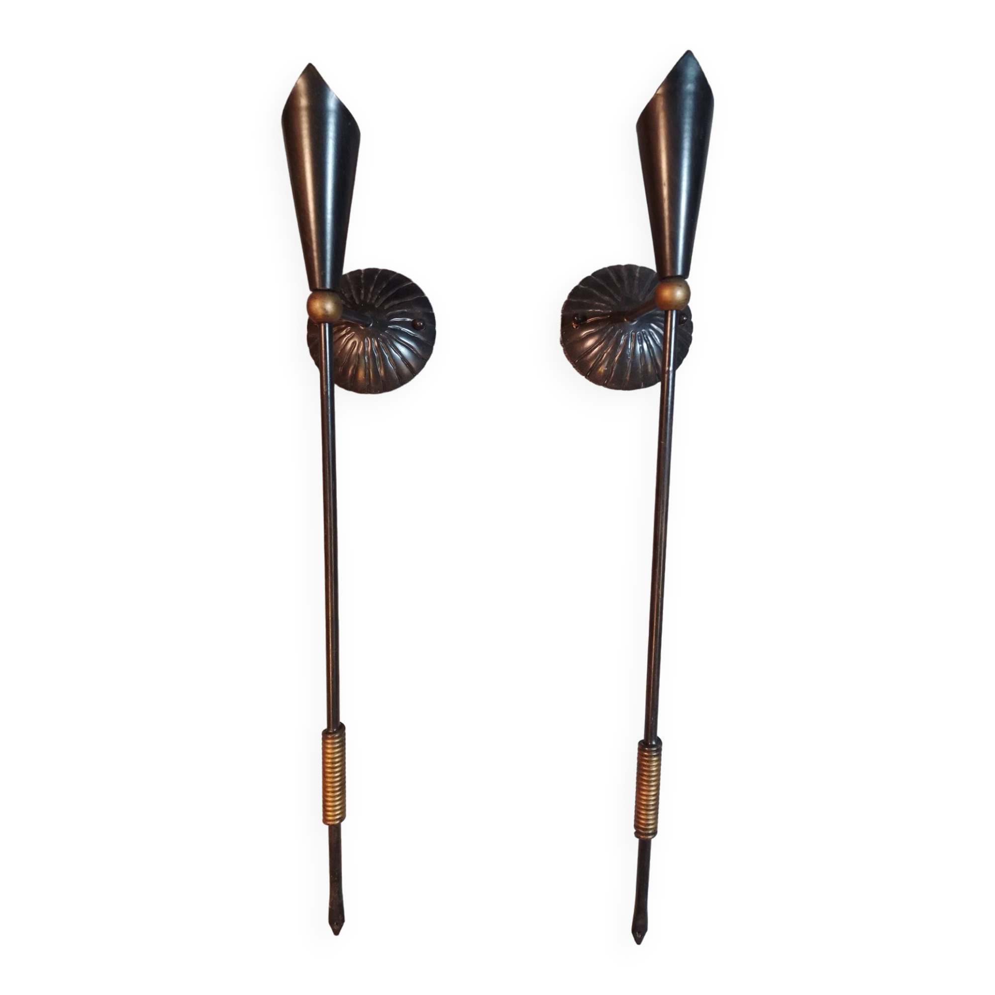 “Torchère” wall lights 1950s