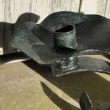Wrought iron wall candle holder