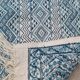 Traditional handmade white and blue margoum rug