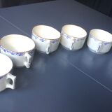 6 old bowls with old ceramic bowls