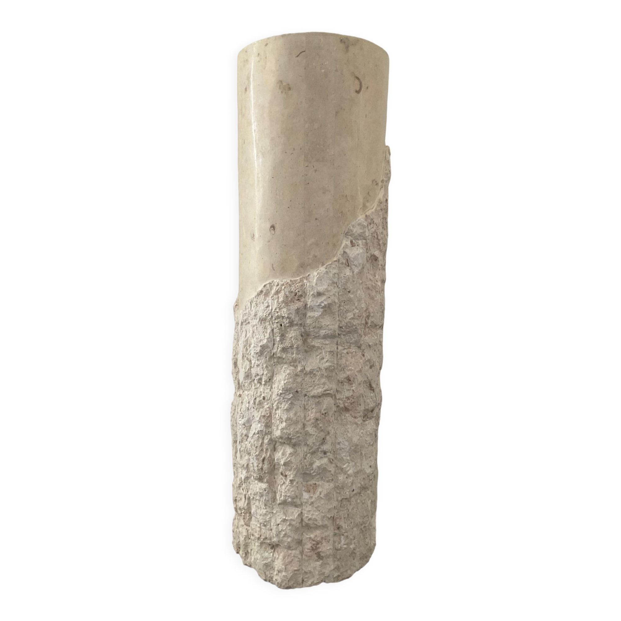 Vintage travertine column from the 70s-80s