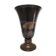 Lampe vasque art déco métal et marbre signée a.ducobu décor fleurs oiseau