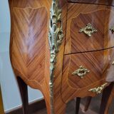 Pair of marquetry bedside tables