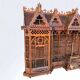 Important bird cage - aviary representing a house early 20th century l 158 cm