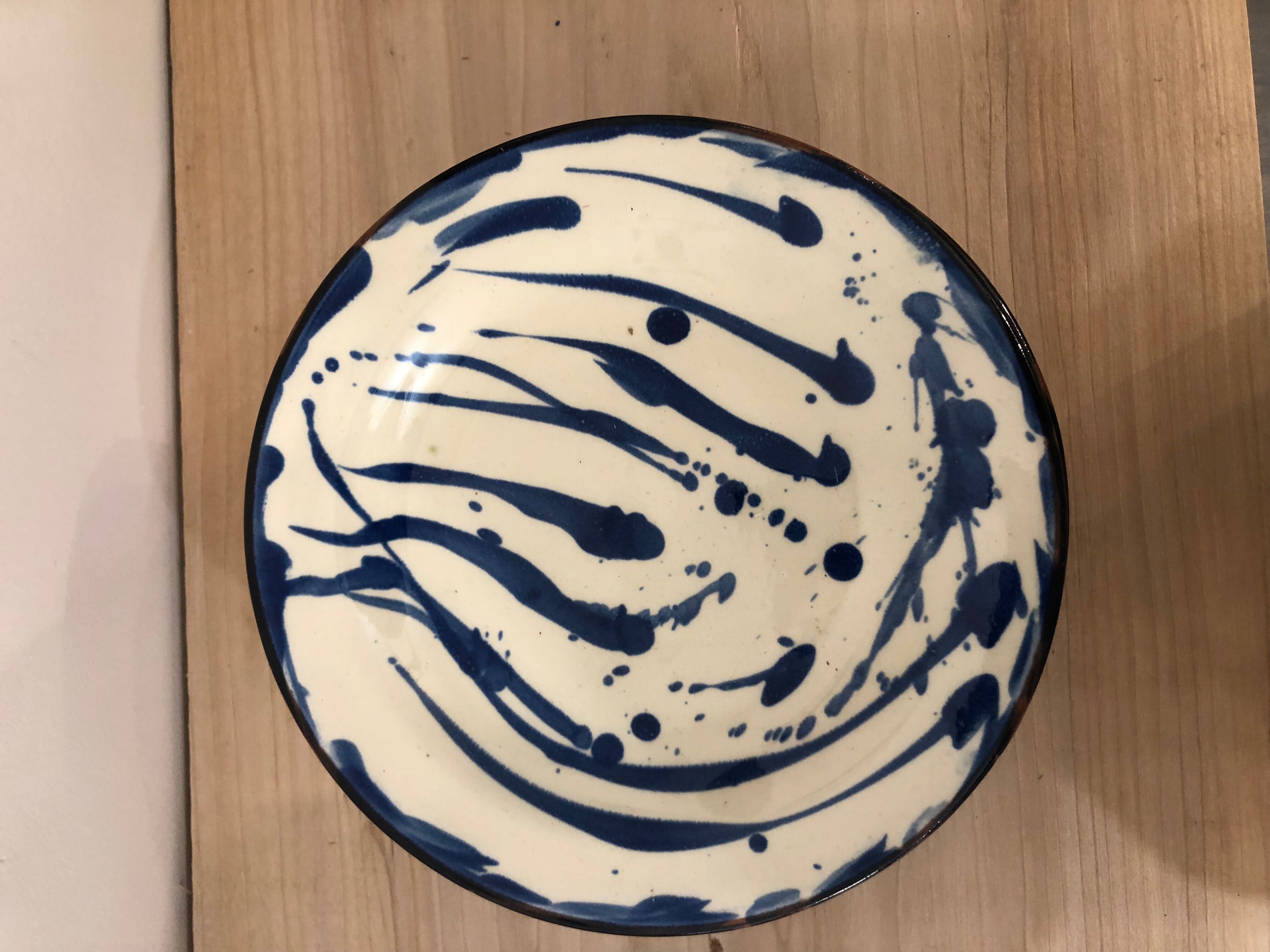 Assiette bleu style vaisselle Espagnole