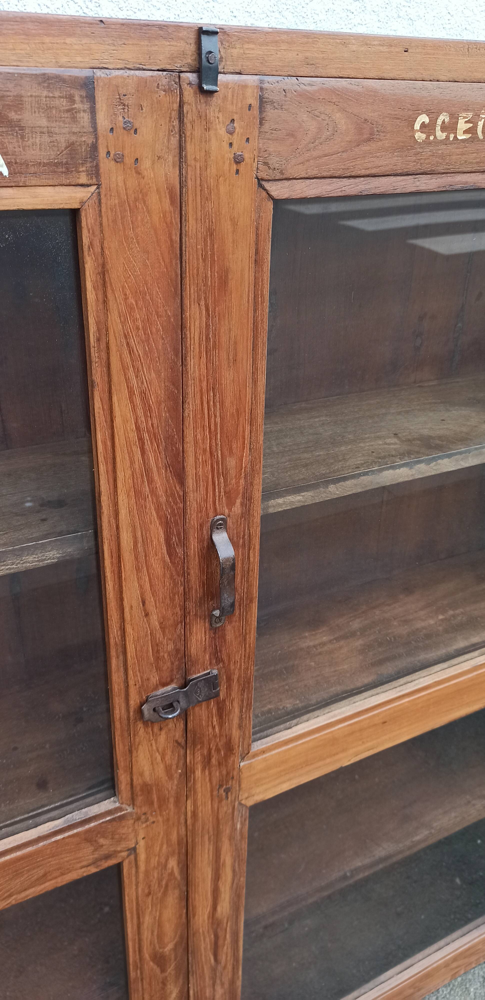 Old glass wall shelf