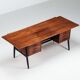 Scandinavian executive desk in rosewood with bar Denmark 1960