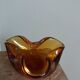 Murano style amber glass ashtray