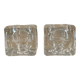 Pair of Peill & Putzler crystal candle holders from the 70s