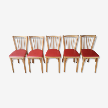 Set of 5 Baumann bistro chairs No.12