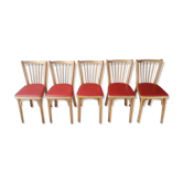 Lot de 5 chaises bistrot Baumann n°12