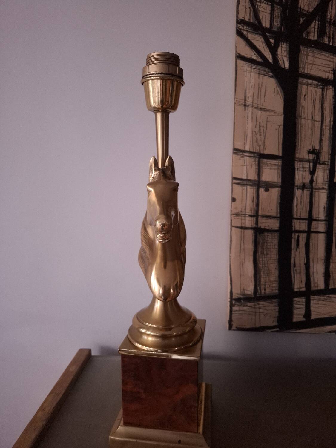 1980s horse head table lamp