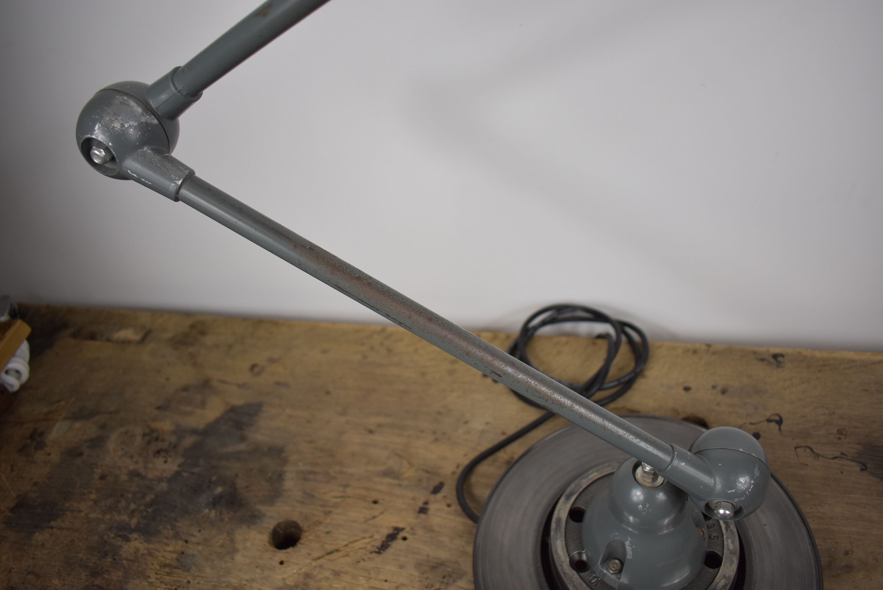 Jielde lamp on industrial metal base