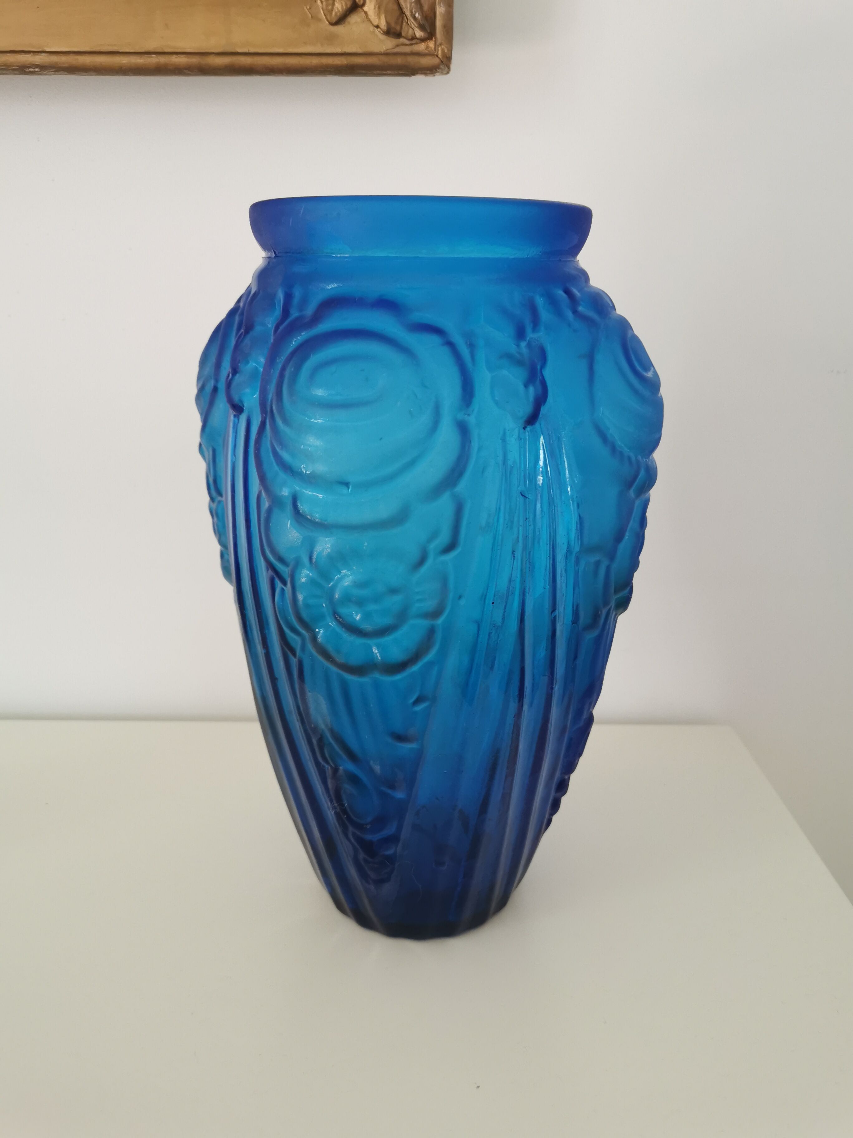 Art Deco blue vase