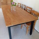 Solid oak farmhouse table 213 cm