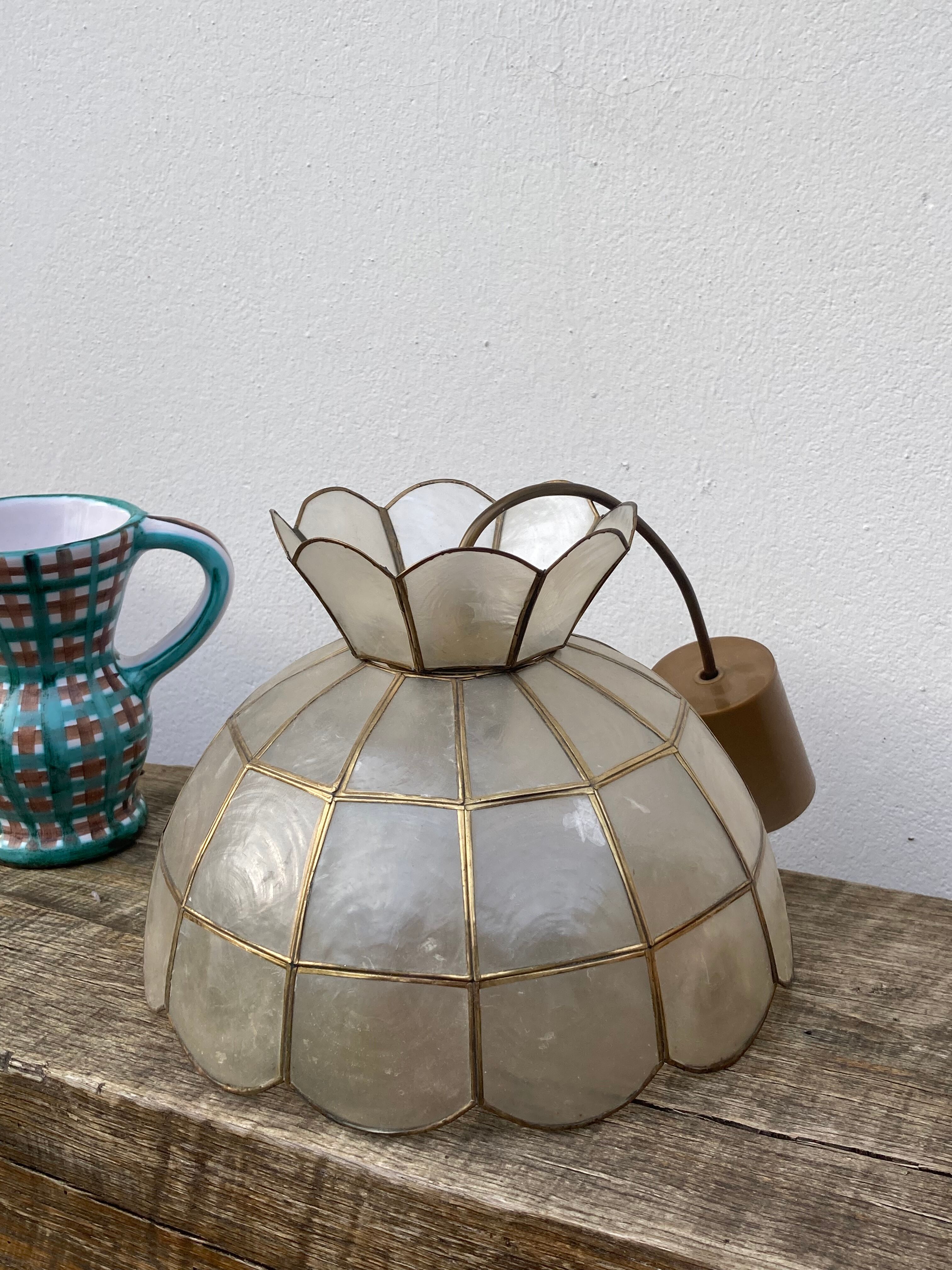 Suspension in mother-of-pearl and lotus brass 1950