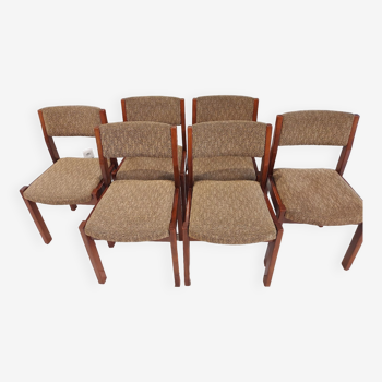 Suite de 6 chaises à manger Baumann vintage 1970