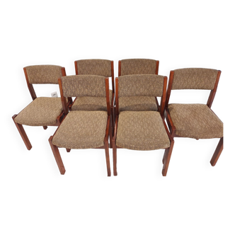 Suite of 6 vintage Baumann dining chairs 1970